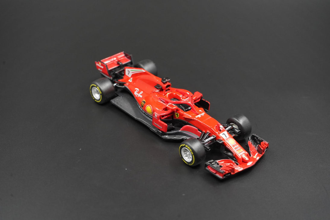 2018 Ferrari SF71H #7 Kimi Ralkkonen F1 Formula Diecast Race Car Model 1:43 by Bburago