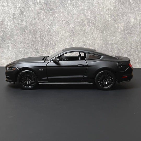 2015 Ford Mustang GT Matte Black Diecast Car Model 1:18 By Maisto