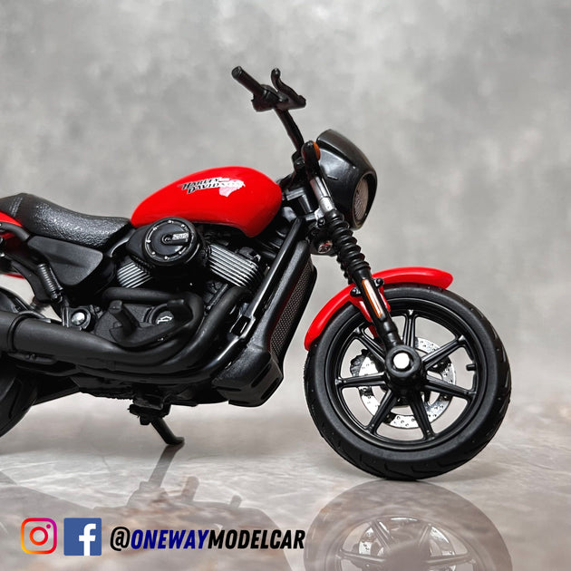 Harley Davidson Street 750 Red Diecast Bike 1:18 Motorcycle Model By Maisto