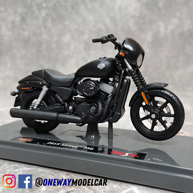 Harley Davidson Street 750 Black Diecast Bike 1:18 Motorcycle Model By Maisto
